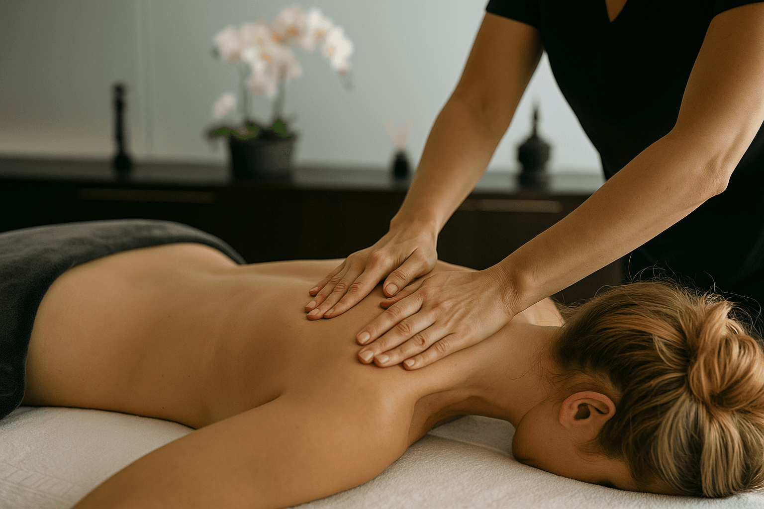 Bodywork massage therapy session